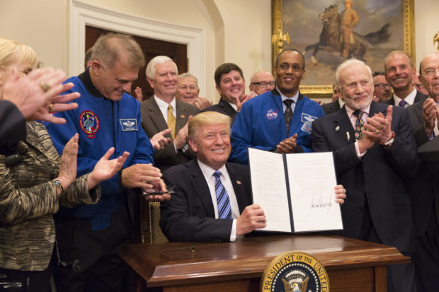 President Trump Issues Executive Order On Reviving The National Space ...