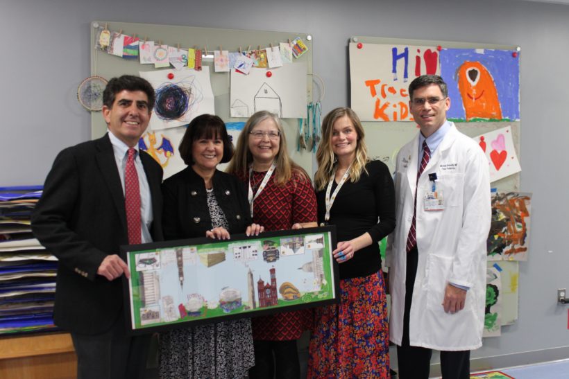 Second Lady Karen Pence meets with medical professionals and volunteers as she prepares to launch her art therapy initiative.