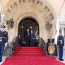 President Donald J. Trump welcomes Japanese Prime Minister Shinzo Abe to Mar-a-Lago, Tuesday, April 17, 2017, for the start of two days of meetings in Palm Beach, Florida.