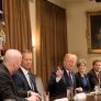 President Donald J. Trump participates in an agricultural roundtable with members of Congress and state governors, in the Cabinet Room at the White House, Thursday, April 12, 2018, in Washington, D.C.