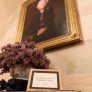 A remembrance display at the portrait of former First Lady Barbara Bush in the Center Hall at the White House in Washington, D.C., is seen Wednesday, April 18, 2018, in memory of Mrs. Bush who passed away on Tuesday.